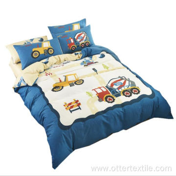 Cartoon Printed 100% Cotton 3 sets Bedding Set